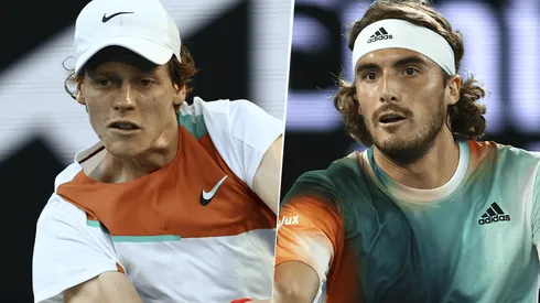 Jannik Sinner vs. Stéfanos Tsitsipas por el Abierto de Australia (Fotos: Getty Images)