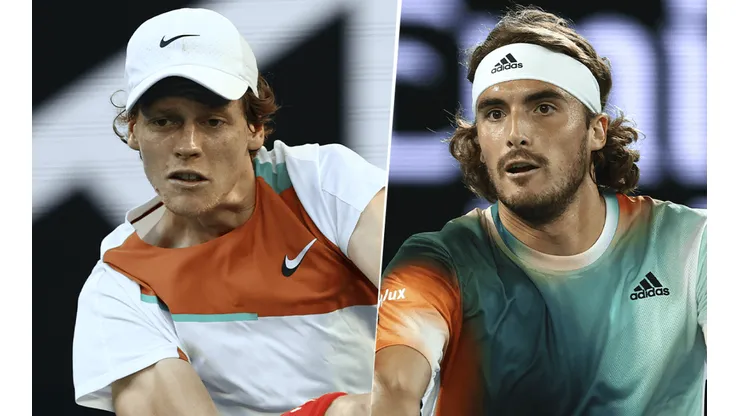 Jannik Sinner vs. Stéfanos Tsitsipas por el Abierto de Australia (Fotos: Getty Images)