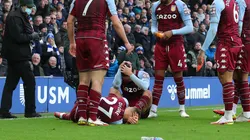 Momento de la agresión con botella a Digne.
