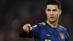 Cristiano Ronaldo en acción con Manchester United.