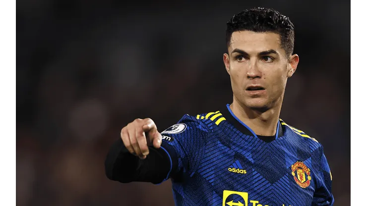Cristiano Ronaldo en acción con Manchester United.
