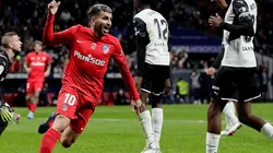 Festejo de gol de Ángel Correa con Atlético de Madrid.