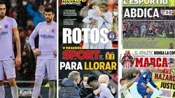 Las portadas de los medios tras la eliminación del Barcelona.