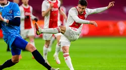 Remate del gol de Tagliafico.