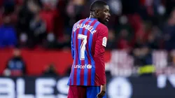 Ousmane Dembelé en un encuentro con Barcelona.