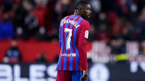 Ousmane Dembelé en un encuentro con Barcelona.