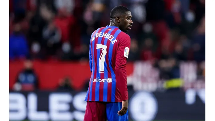 Ousmane Dembelé en un encuentro con Barcelona.