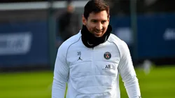 Lionel Messi en entrenamiento con PSG.