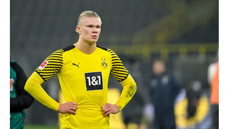Erling Haaland en un encuentro del Borussia Dortmund.