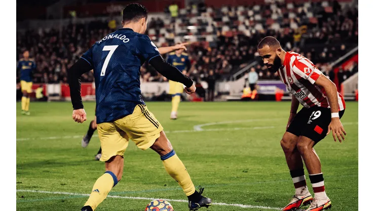 Ronaldo en acción con United.