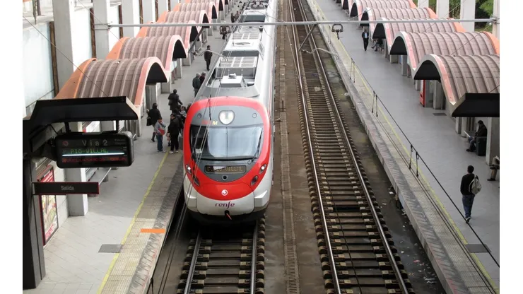 El Renfe en Madrid.