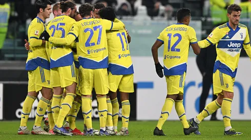 Juventus en festejo de gol.