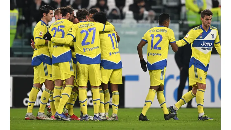 Juventus en festejo de gol.