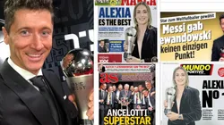 Robert Lewandowski y las portadas de los medios luego del premio The Best.
