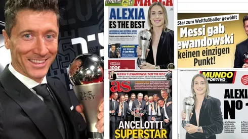 Robert Lewandowski y las portadas de los medios luego del premio The Best.