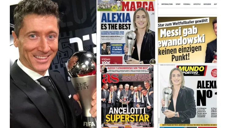 Robert Lewandowski y las portadas de los medios luego del premio The Best.