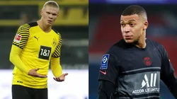 Erling Haaland y Kylian Mbappé, la delantera con la que sueña Real Madrid.