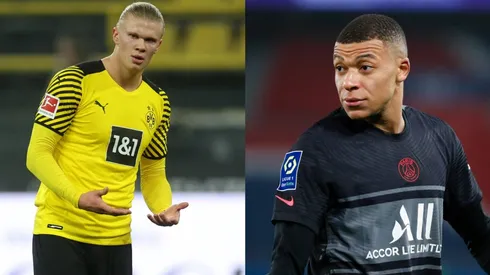 Erling Haaland y Kylian Mbappé, la delantera con la que sueña Real Madrid.