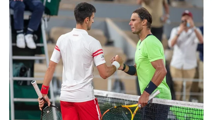 Nadal y Djokovic, en las semifinales de Roland Garros 2021.