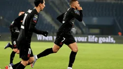 Festejo de gol de Mabppé.