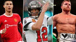 Cristiano Ronaldo, Tom Brady y Canelo Álvarez.
