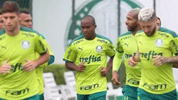 Endrick, entrenando con el primer equipo de Palmeiras.