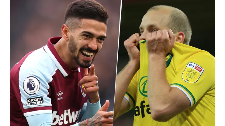West Ham vs. Norwich por la Premier League (Fotos: Getty).