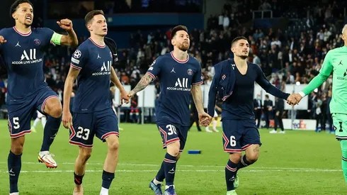 Messi y PSG en festejo por Champions.
