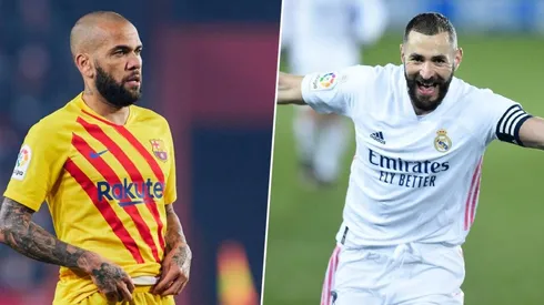 Dani Alves y Karim Benzema.