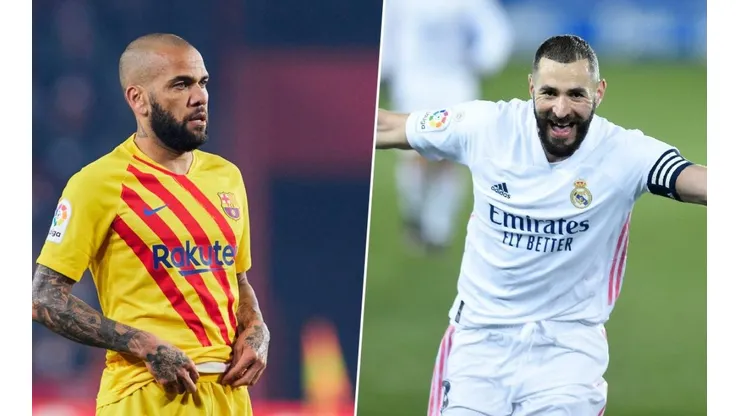 Dani Alves y Karim Benzema.