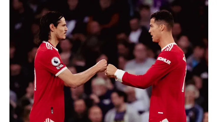 Edinson Cavani y Cristiano Ronaldo.