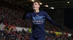 Festejo de gol de Cole Palmer.