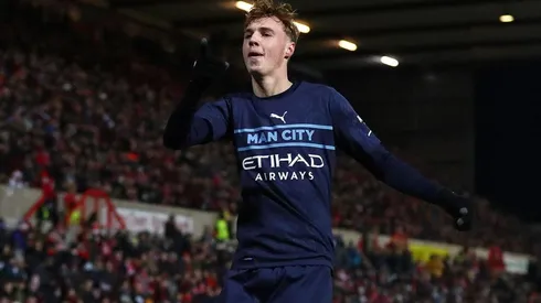 Festejo de gol de Cole Palmer.