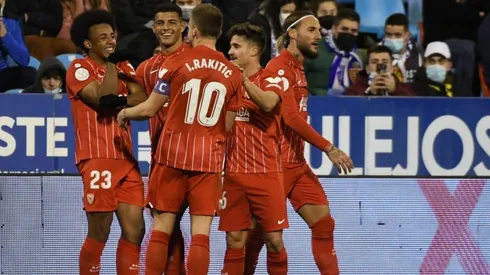 Sevilla festeja la clasificación a octavos de Copa del Rey.