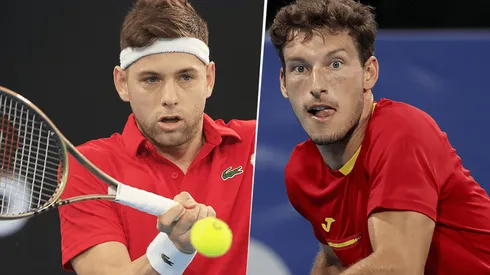Filip Krajinovic vs. Pablo Carreño Busta por la ATP Cup (Foto: Getty Images).