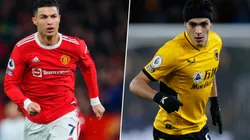 Cristiano Ronaldo y Raúl Jiménez