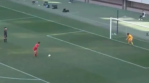 Momento del penal en Japón.