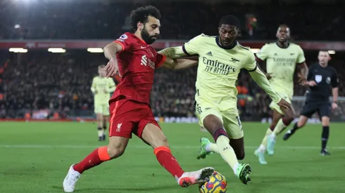 Mohamed Salah en un encuentro ante Arsenal.