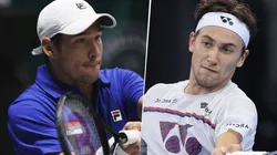 Dusan Lajovic vs. Casper Ruud por la ATP Cup. (Fotos: Getty Images)
