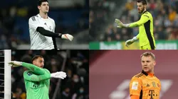 Thibaut Courtois, David De Gea, Gianluigi Donnarumma y Manuel Neuer.