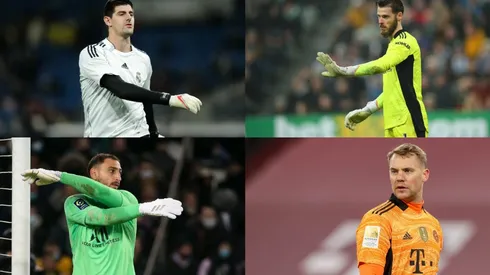 Thibaut Courtois, David De Gea, Gianluigi Donnarumma y Manuel Neuer.