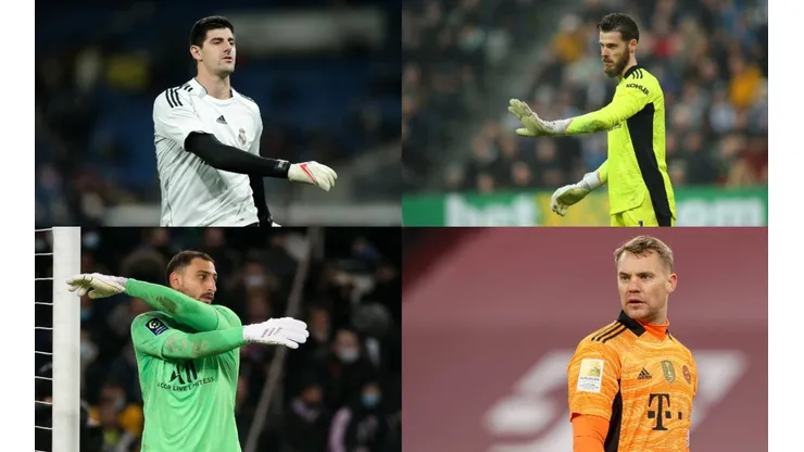 Thibaut Courtois, David De Gea, Gianluigi Donnarumma y Manuel Neuer.