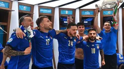 Jugadores de la selección italiana luego de ganar la Euro.