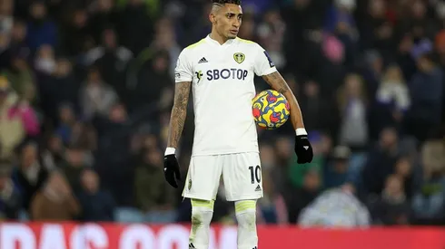 Raphinha en acción con Leeds.