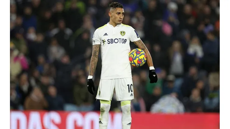 Raphinha en acción con Leeds.