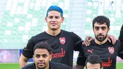 James Rodríguez en partido con Al-Rayyan.