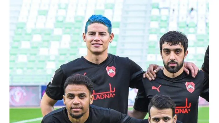 James Rodríguez en partido con Al-Rayyan.