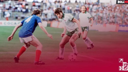 Norman Whiteside ante Velimir Zajec en España 1982.