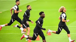 Entrenamiento de PSG con Kurzawa.