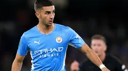 Ferrán Torres en un encuentro con Manchester City.